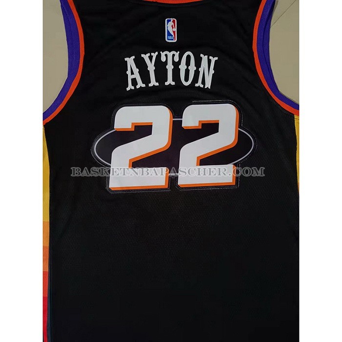 Maillot Phoenix Suns Deandre Ayton NO 22 75th Anniversary 2022 Noir